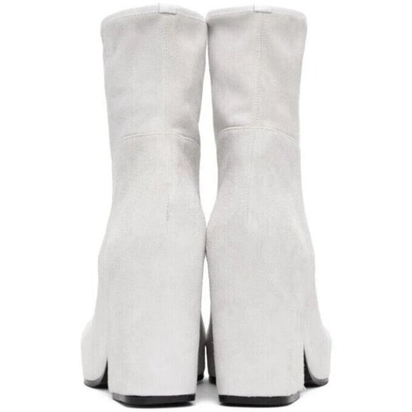Random Identities Suede Boots Size 41 US 11 Womens White - Picture 13 of 13